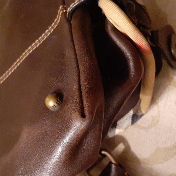 BURBERRY LEATHER NOVA SATCHEL EUC VINTAGE - Picture 10 of 15